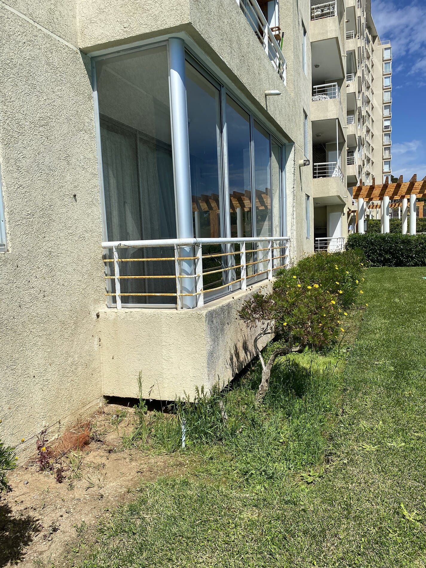Cierre de terraza, vista exterior