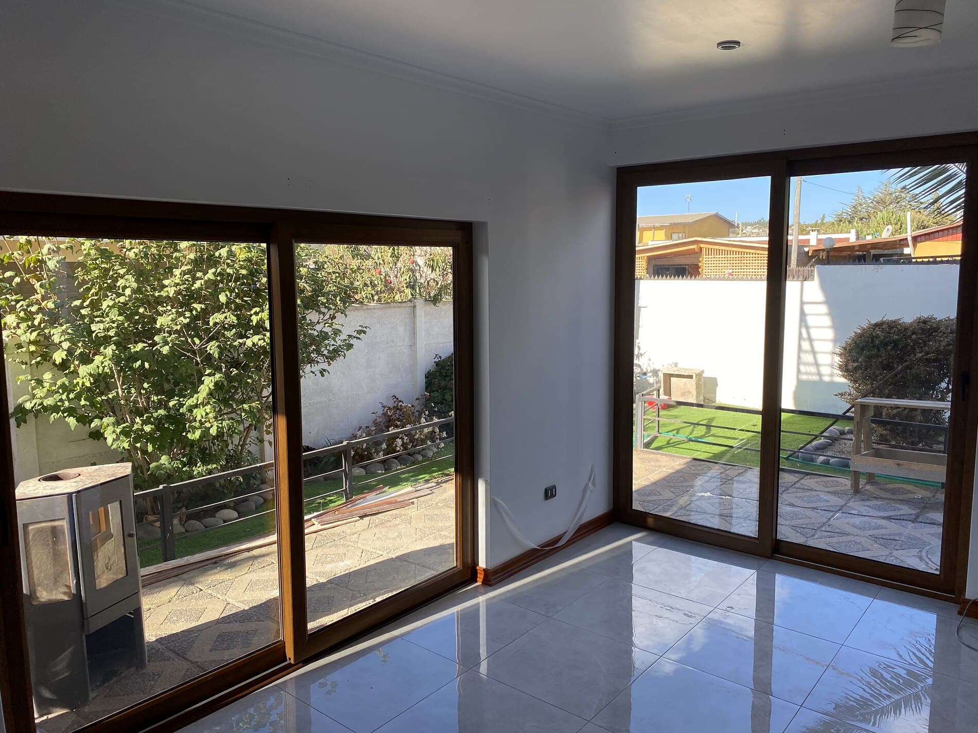 Corredera de PVC folio madera